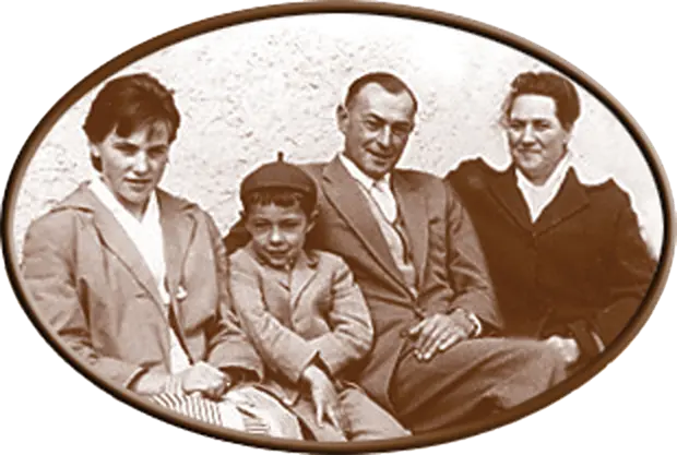 Margrit Secker, Rudi Rühle, Firmengründer Richard Rühle mit seiner Ehefrau Paula Rühle, geb. Marquardt