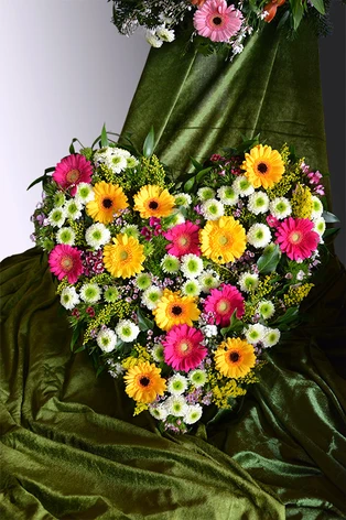 buntes Blumenherz